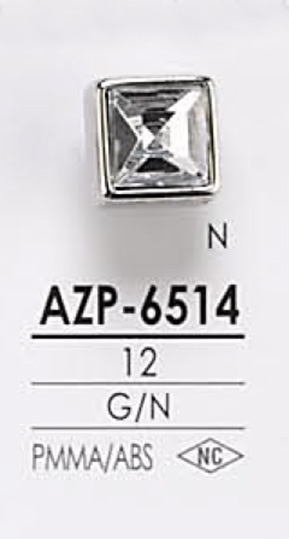 AZP6514 クリスタルストーン ボタン アイリス