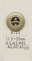 B123 シンプル 色豊富 シャツ・ジャケット用 メタルボタン 大阪プラスチック工業(DAIYA BUTTON)