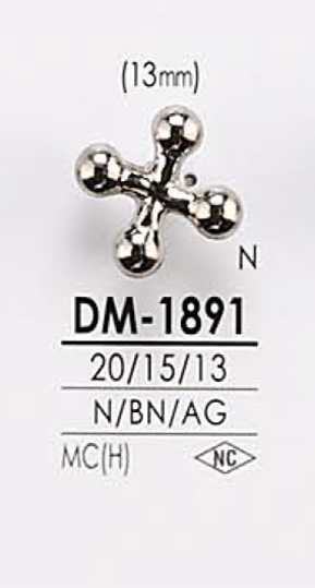 DM1891 メタルボタン アイリス