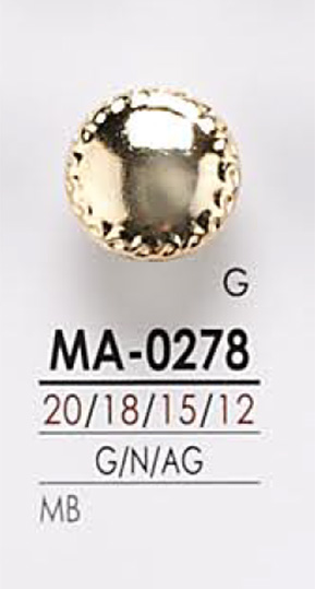 MA0278 メタルボタン アイリス