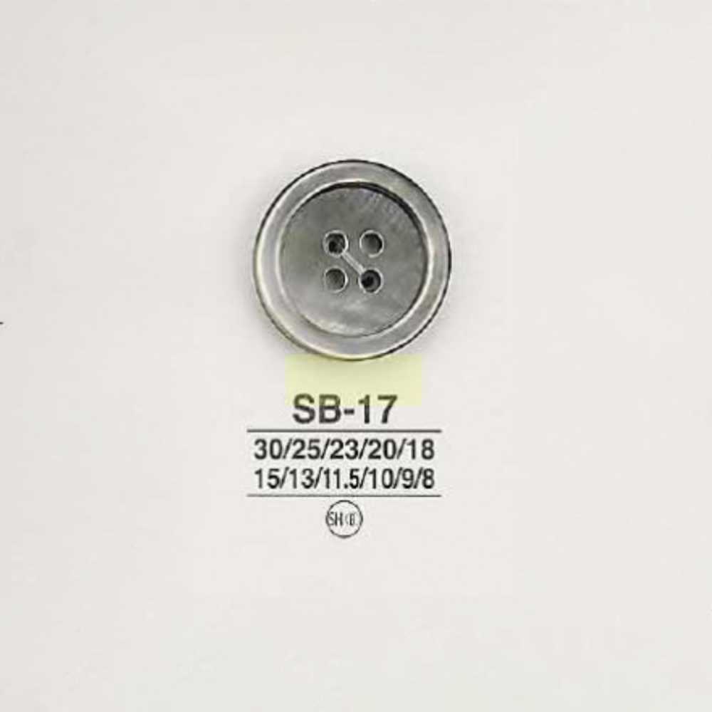 SB17 本貝ボタン-黒蝶貝- アイリス