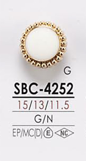 SBC4252 染色用 メタルボタン アイリス