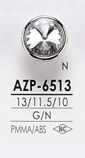 AZP6513 クリスタルストーン ボタン アイリス