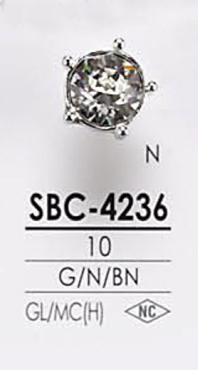 SBC4236 クリスタルストーン ボタン アイリス