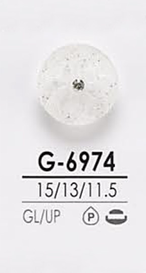 G6974 染色用 ピンカール調 クリスタルストーン ボタン アイリス