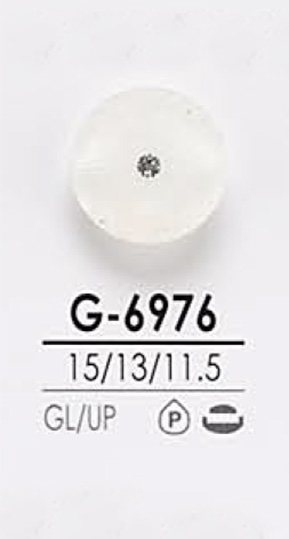 G6976 染色用 ピンカール調 クリスタルストーン ボタン アイリス