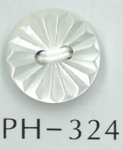 PH324 2穴幾何学刻み貝ボタン 阪本才治商店
