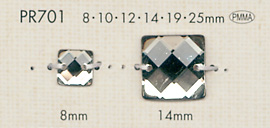 PR701 ダイヤカット 四角形状 ボタン 大阪プラスチック工業(DAIYA BUTTON)