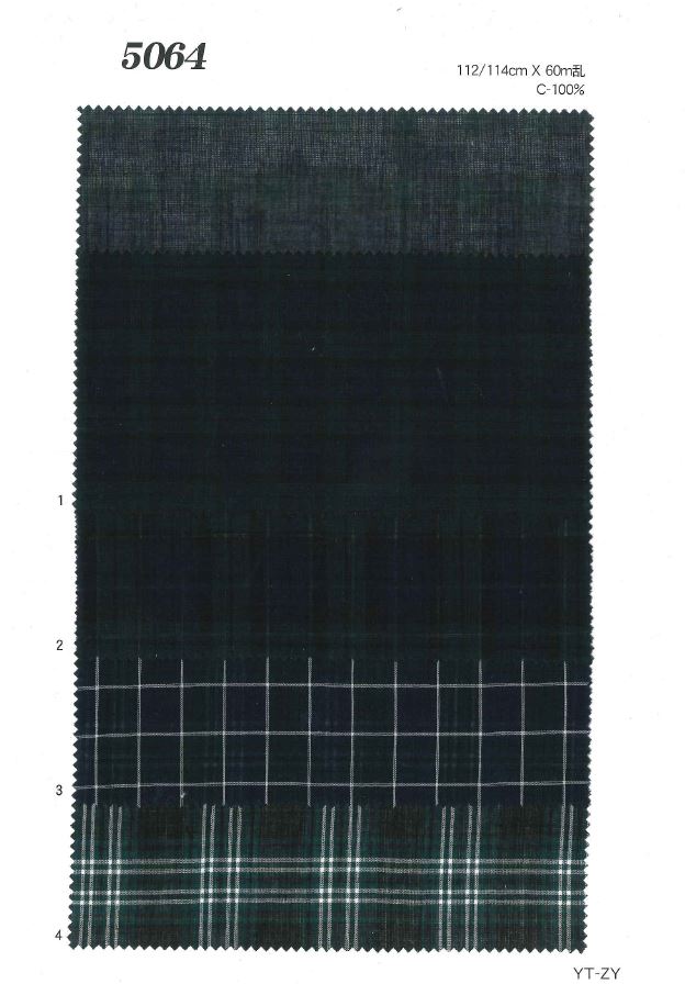 MU5064 ローンチェック[生地] 植山織物