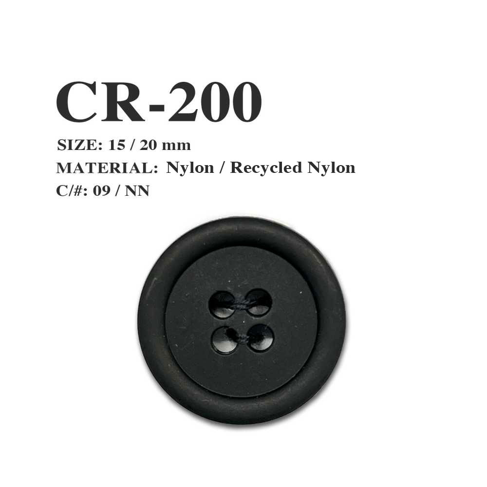 CR-200 漁網リサイクルナイロン 4つ穴ボタン モリト(MORITO)