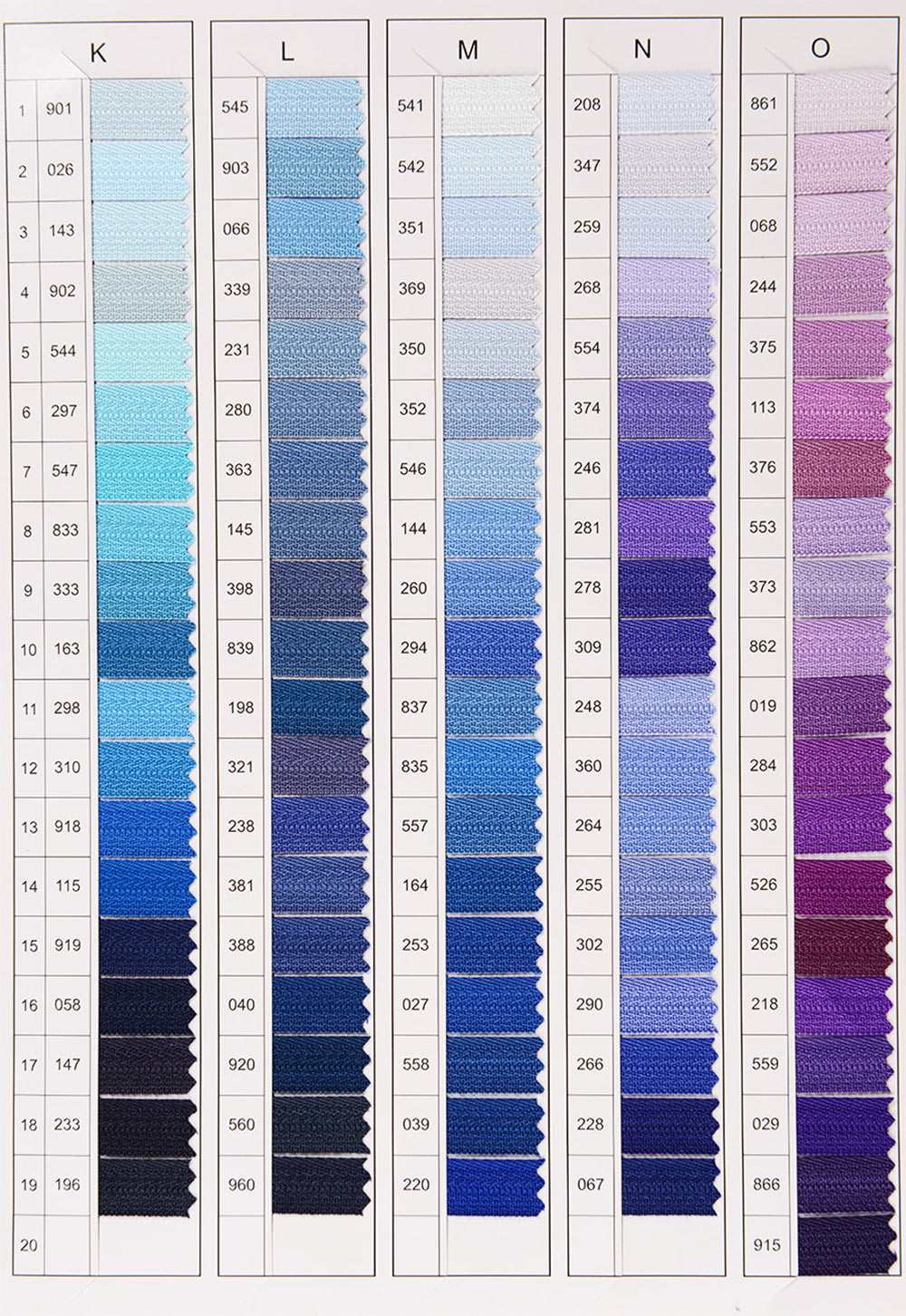 YKK SAMPLE YKK Color Card YKK ApparelX ykk-sample-ykk-color-card-ykk-apparelx