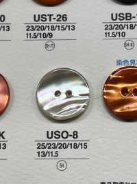 USO8 天然素材 シェル 染色 表穴2つ穴 つや有りボタン アイリス サブ画像