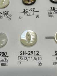 SH-2912 ポリエステル樹脂製 表穴2つ穴・つや有りボタン アイリス サブ画像