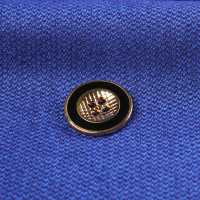 335 国産 スーツ・ジャケット用メタルボタン ゴールド/ブラック ヤマモト(EXCY) サブ画像