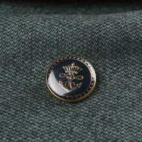 EX255 国産 スーツ・ジャケット用メタルボタン ゴールド/紺 ヤマモト(EXCY) サブ画像