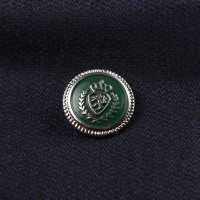EX268 国産 スーツ・ジャケット用メタルボタン シルバー/緑 ヤマモト(EXCY) サブ画像
