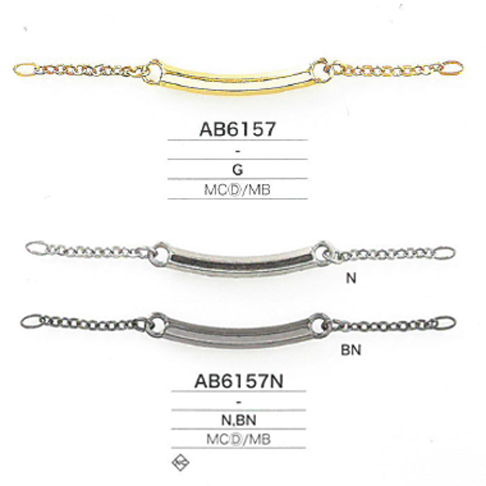 AB6157 真鍮製 襟吊りパーツ[雑貨その他] アイリス