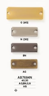 AB7684N 真鍮製 縫い付けメタルプレート[雑貨その他] アイリス