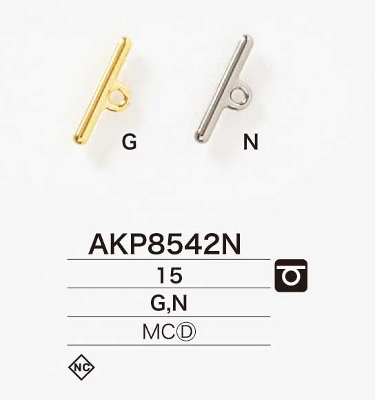 AKP8542N ダイカスト製 15mm トグルボタン アイリス