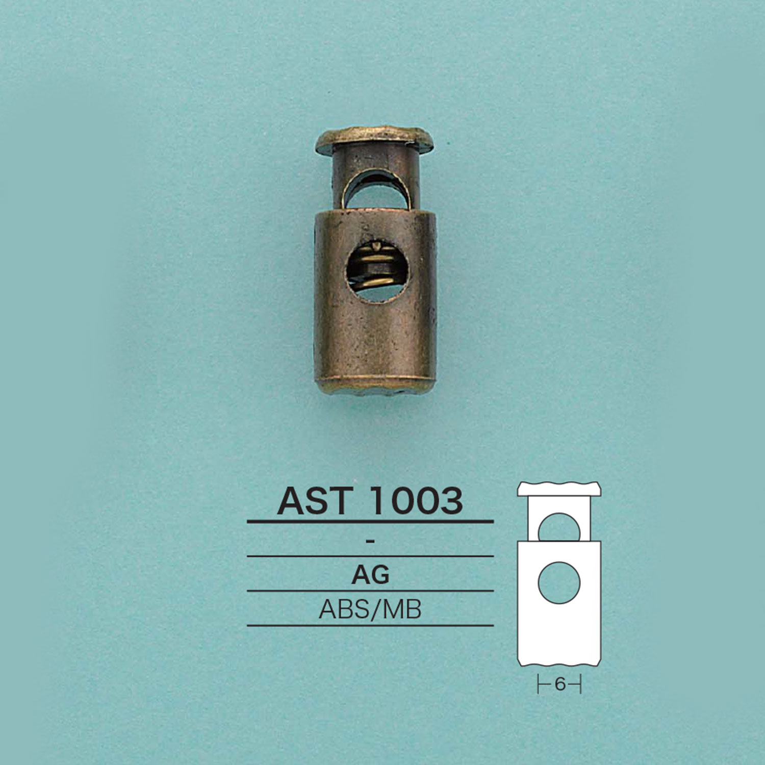 AST1003 筒型コードロック[バックル・カン類] アイリス