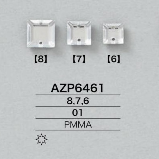 AZP6461 アクリル樹脂製 縫い付けパーツ[雑貨その他] アイリス