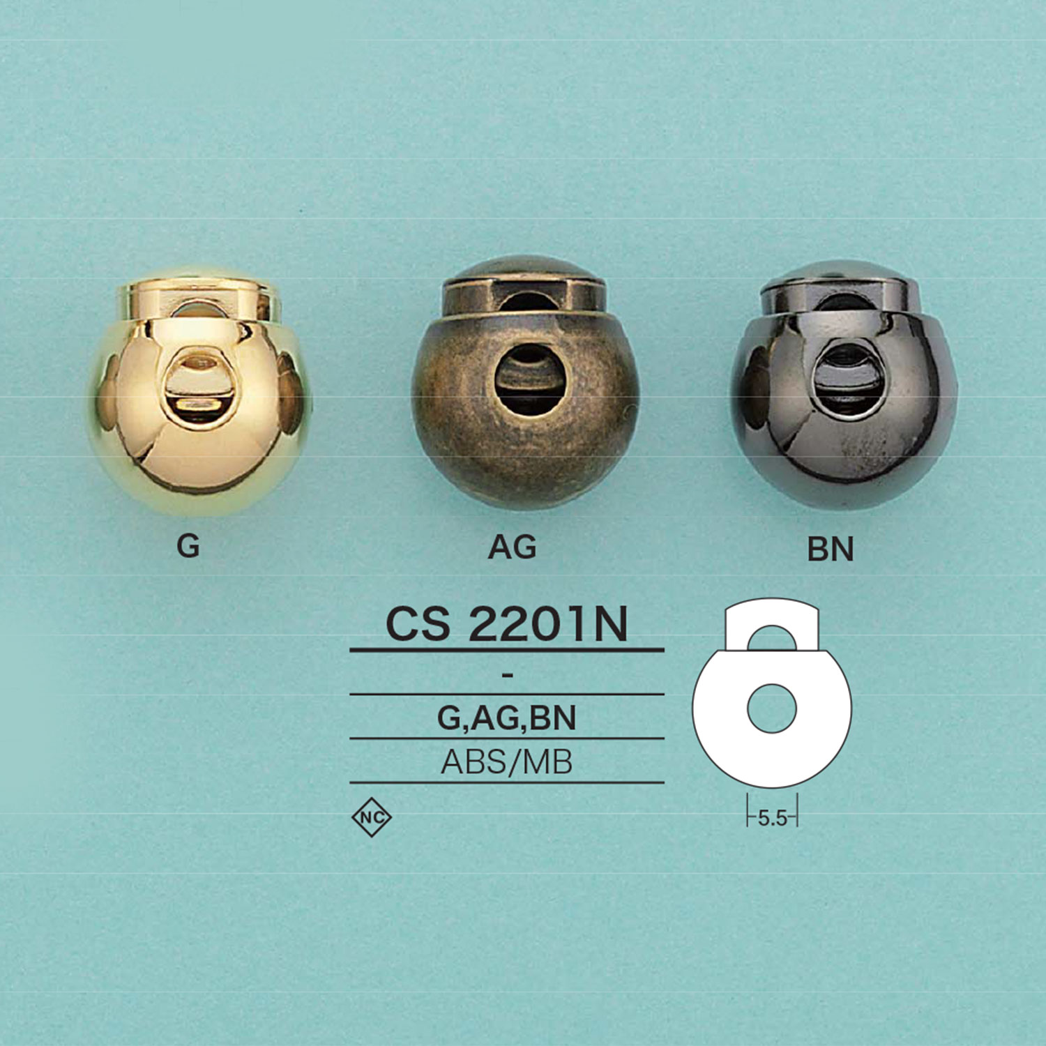CS2201N 丸型コードロック[バックル・カン類] アイリス