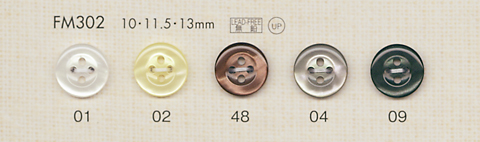 FM302 DAIYA BUTTONS 貝調ポリエステルボタン 大阪プラスチック工業(DAIYA BUTTON)