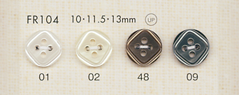 FR104 DAIYA BUTTONS 貝調ポリエステルボタン 大阪プラスチック工業(DAIYA BUTTON)