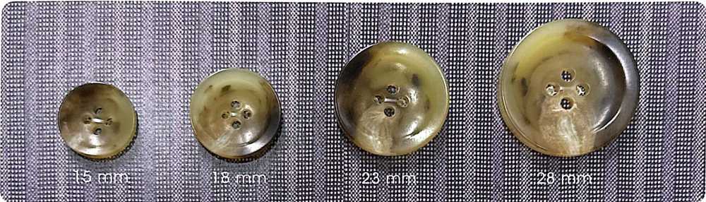 GCOR007 【水牛調】4つ穴 ボタン (スモールサイズ) 日東ボタン