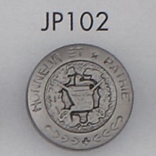 JP102 ABS樹脂製 メッキ釦[ボタン] 大阪プラスチック工業(DAIYA BUTTON)