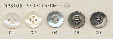 NRS105 DAIYA BUTTONS 貝調ポリエステルボタン 大阪プラスチック工業(DAIYA BUTTON)