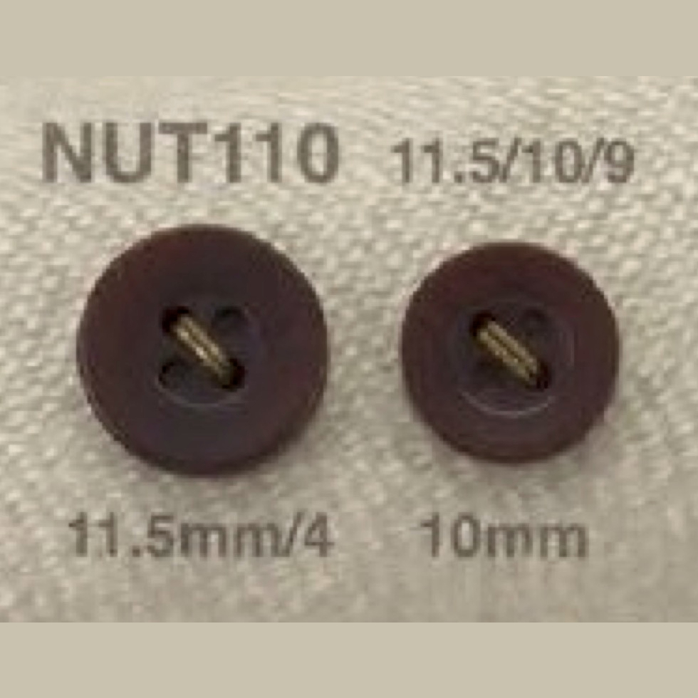 NUT110 ナット製 表穴4つ穴ボタン アイリス