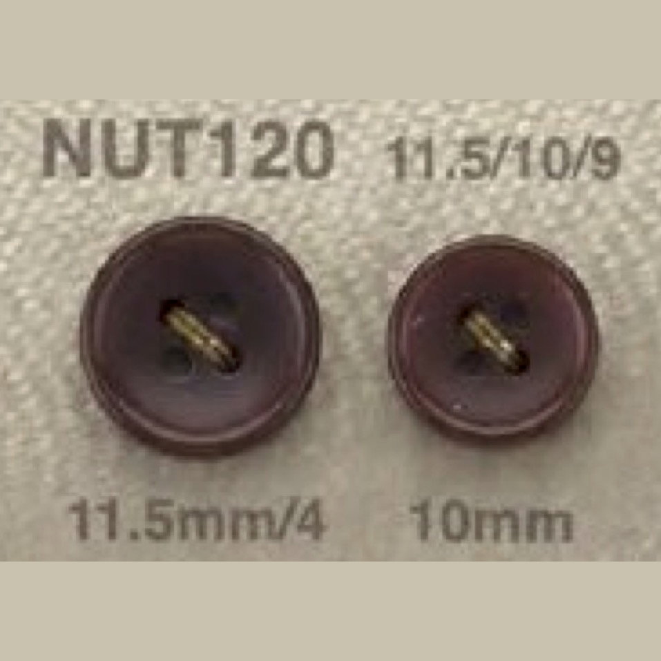NUT120 ナット製 表穴4つ穴ボタン アイリス