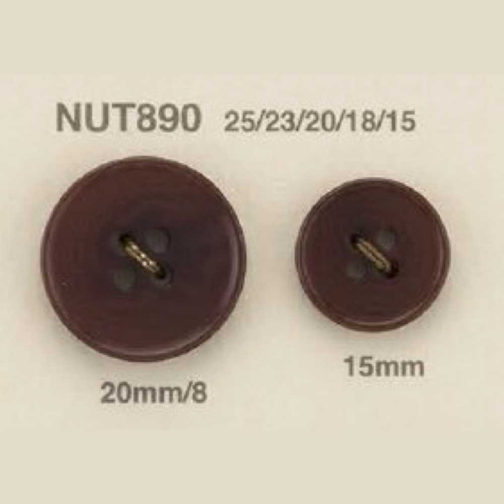 NUT890 ナット製 表穴4つ穴ボタン アイリス