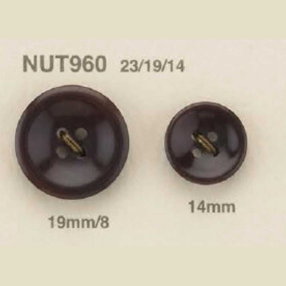 NUT960 ナット製 表穴4つ穴ボタン アイリス