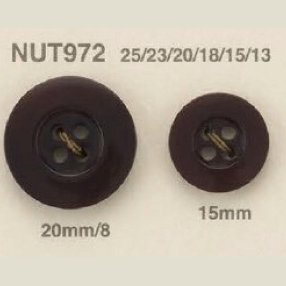 NUT972 ナット製 表穴4つ穴ボタン アイリス