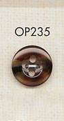 OP235 水牛調 艶あり 4つ穴 ポリエステル ボタン 大阪プラスチック工業(DAIYA BUTTON)