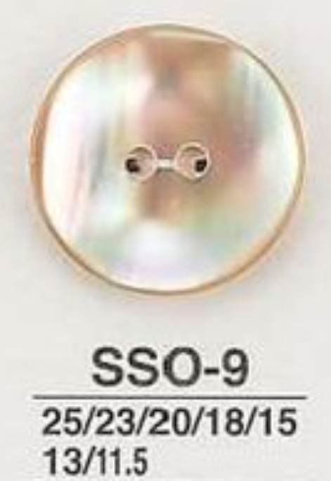 SSO9 天然素材 貝製 2つ穴つや有りボタン アイリス
