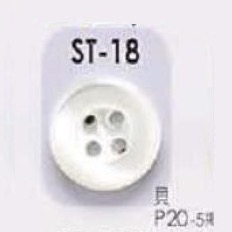 ST18 高瀬貝製 表穴4つ穴ボタン
