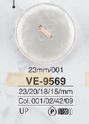 VE9569 ポリエステル樹脂製 表穴4つ穴ボタン アイリス