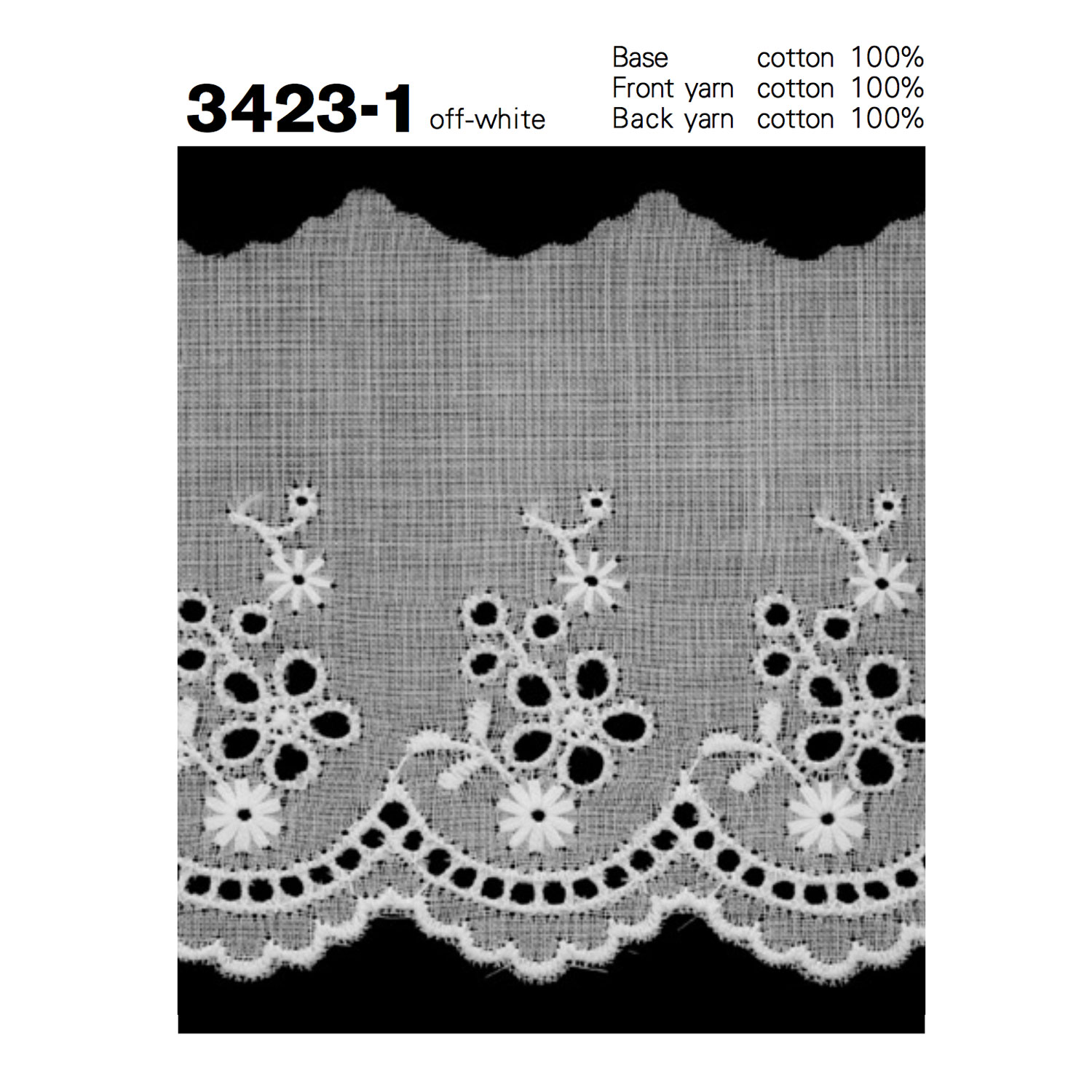 3423-1 コットンレース 協和レース