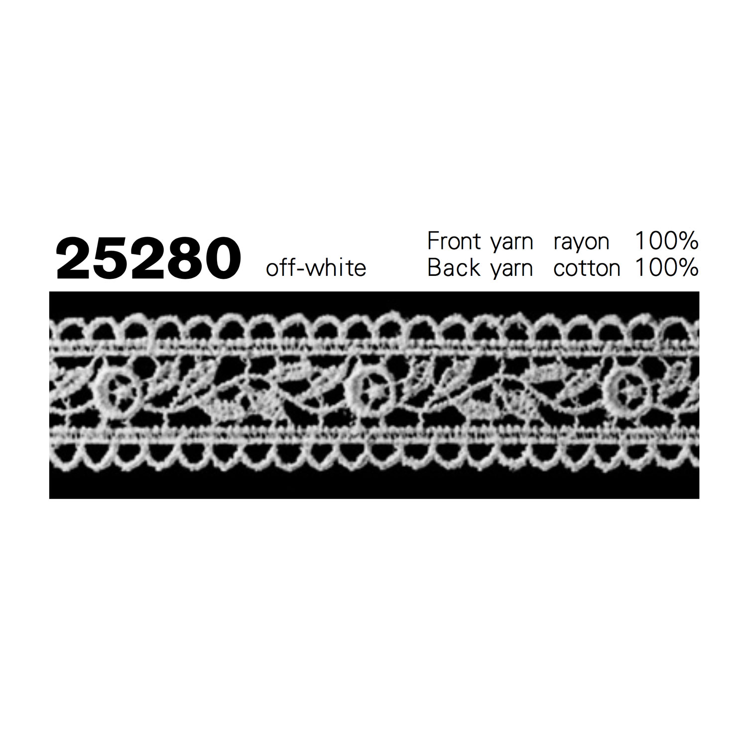 25280 細幅ケミカルレース 協和レース