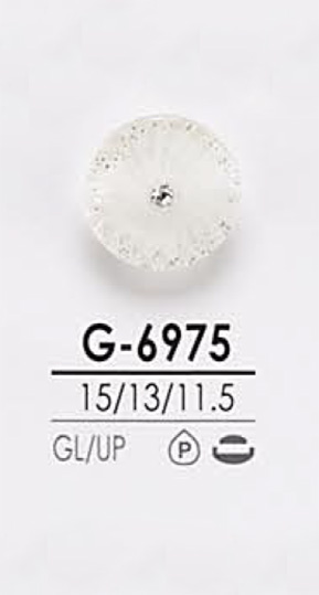 G6975 染色用 ピンカール調 クリスタルストーン ボタン アイリス