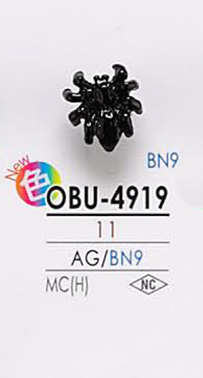 OBU4919 虫型 メタルボタン アイリス