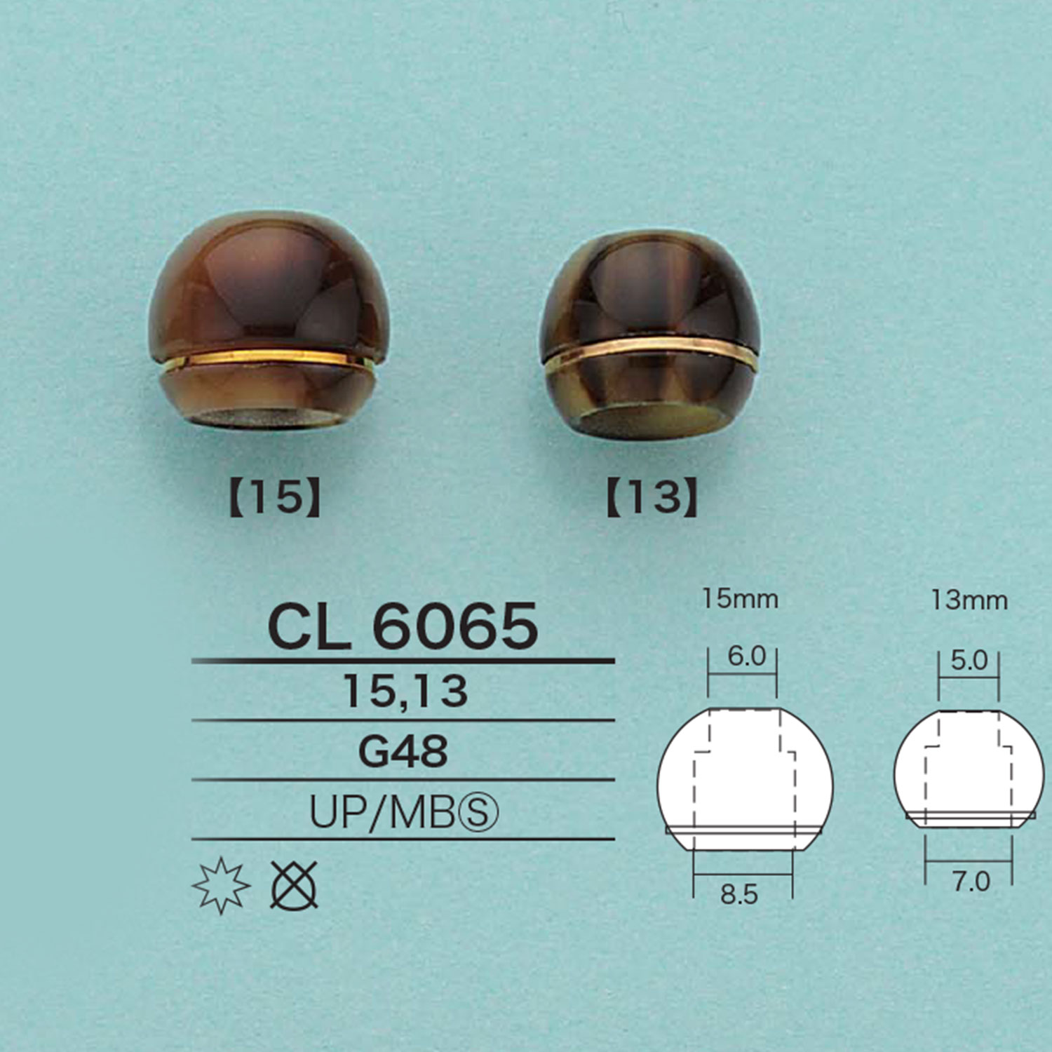 CL6065 丸型コードエンド[バックル・カン類] アイリス