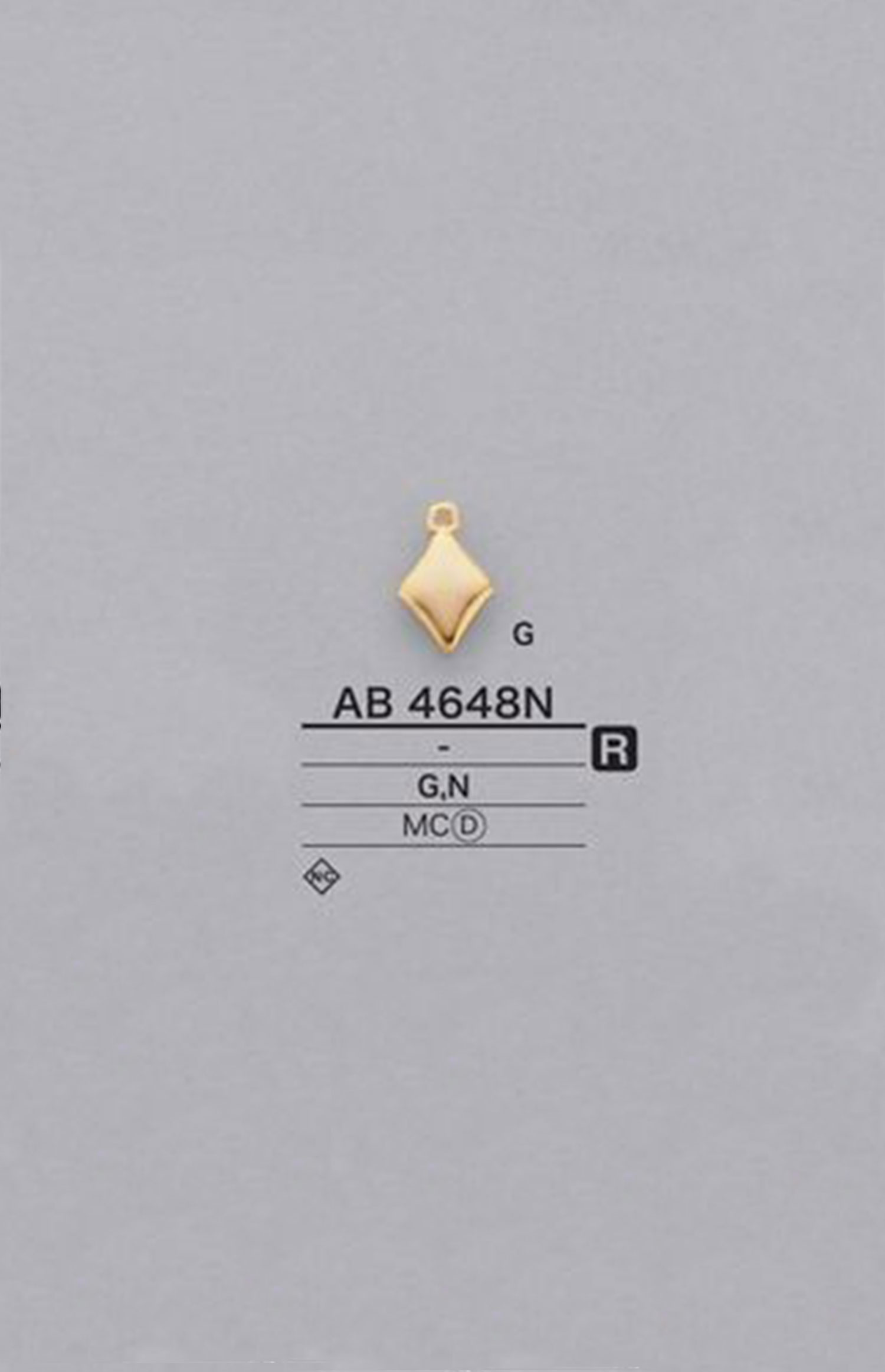 AB4648N ダイヤ型 モチーフパーツ[雑貨その他] アイリス