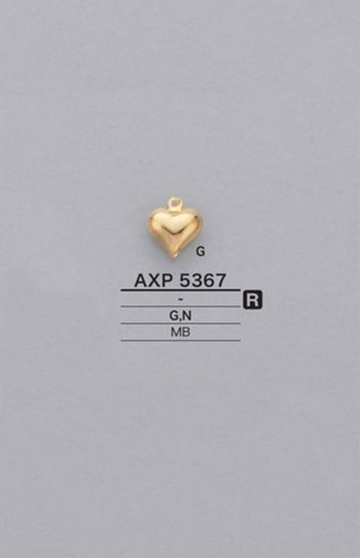AXP5367 ハート モチーフパーツ[雑貨その他] アイリス