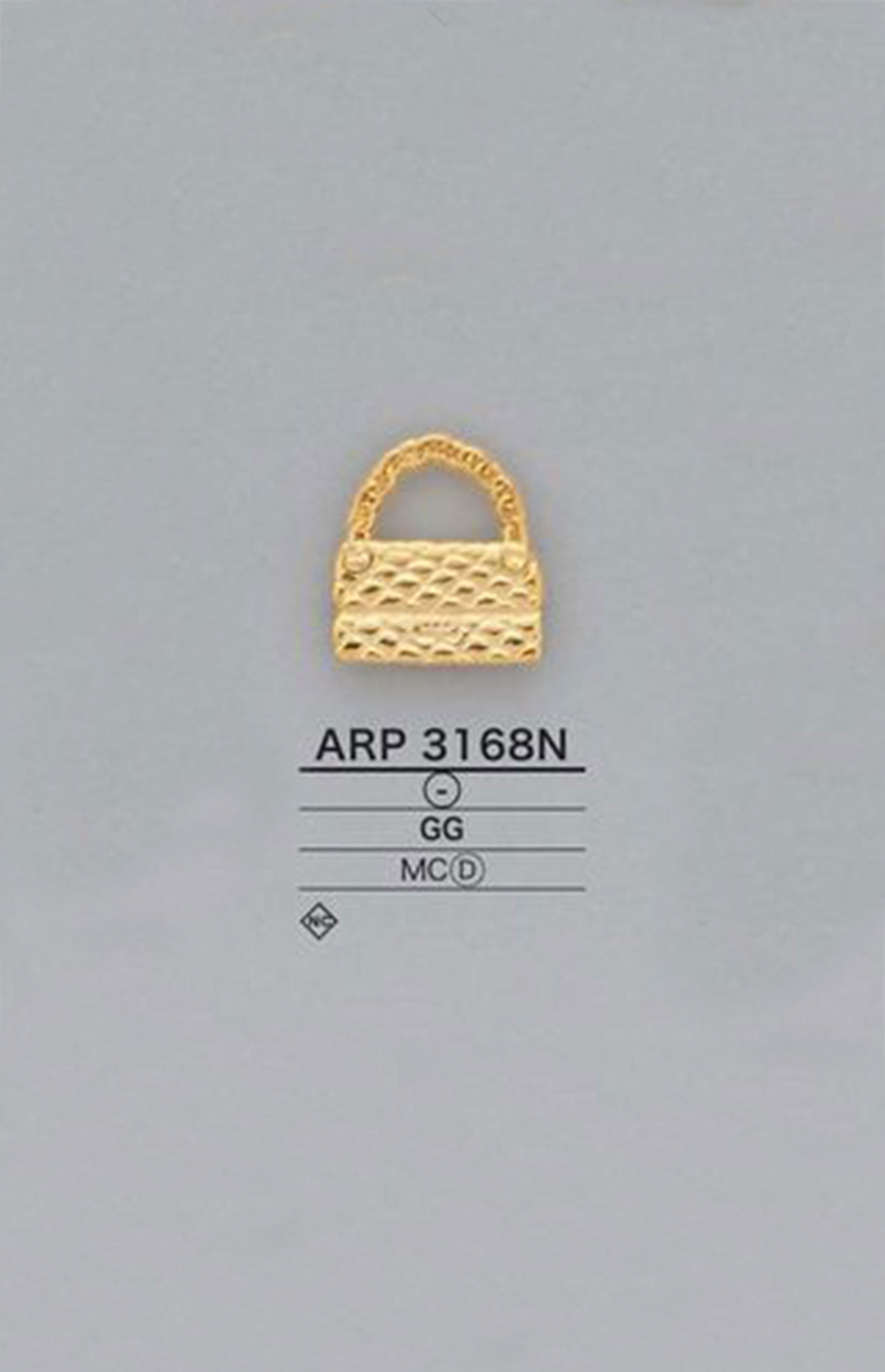 ARP3168N バッグ型 モチーフパーツ[雑貨その他] アイリス
