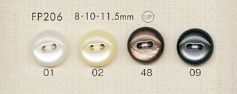 FP206 DAIYA BUTTONS 貝調ポリエステルボタン 大阪プラスチック工業(DAIYA BUTTON)