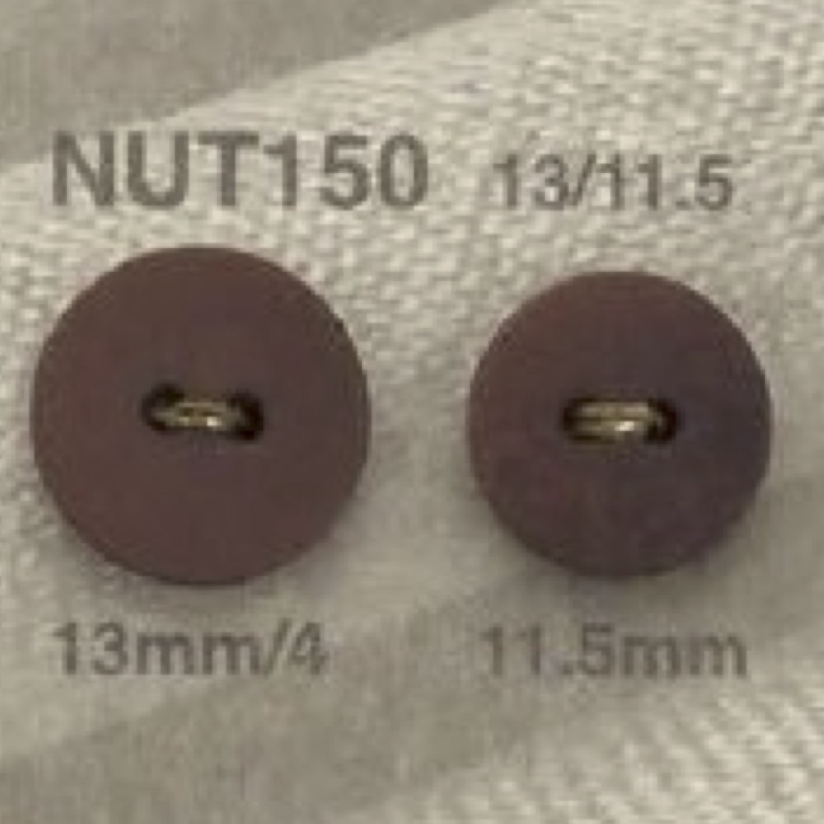 NUT150 ナット製 表穴2つ穴ボタン アイリス
